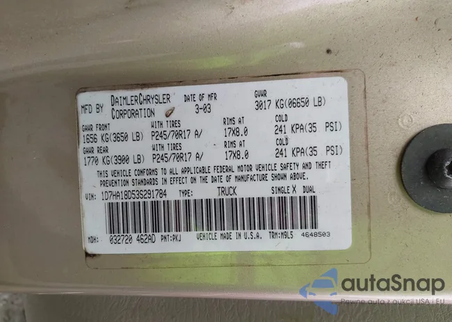 1D7HA18D53S291784: 44111697