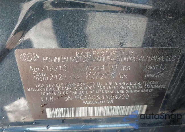 5NPEC4AC3BH054220: 44111710