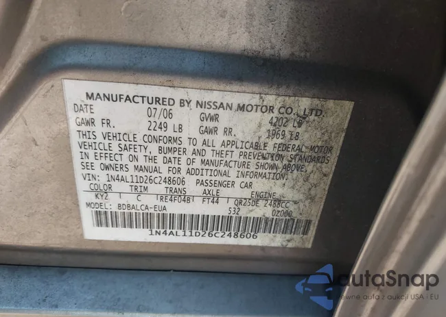 1N4AL11D26C248606: 44111719