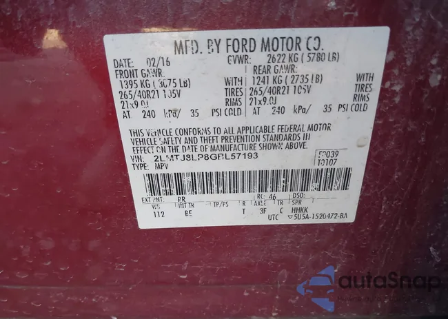 2LMTJ8LP8GBL57193: 44111734