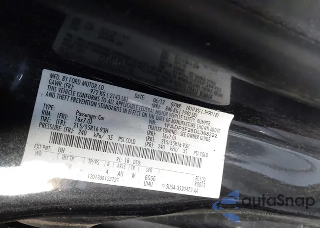 1FADP3F25DL368322: 44111771