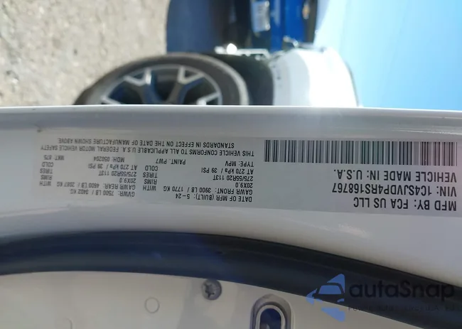 1C4SJVDP4RS168767: 44111807