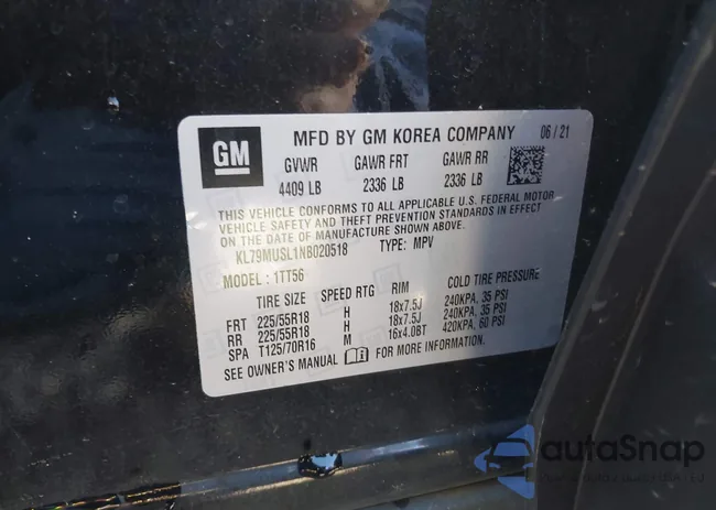 KL79MUSL1NB020518: 44111903