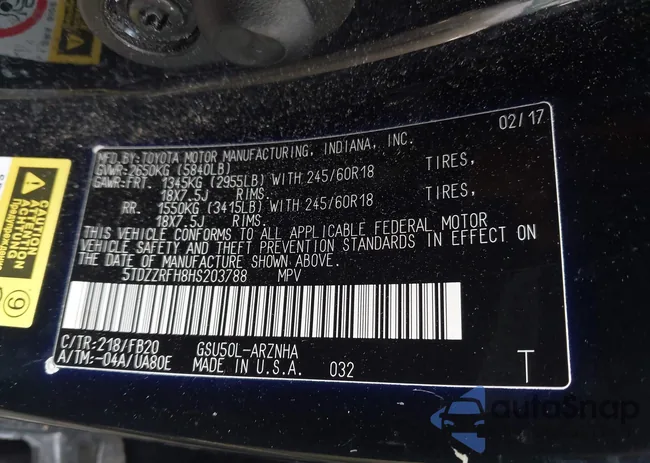 5TDZZRFH8HS203788: 44111929