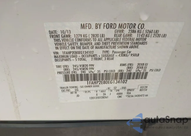 1FAHP2E80EG134102: 44111942