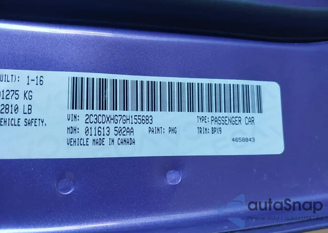 2C3CDXHG7GH155683: 44111989