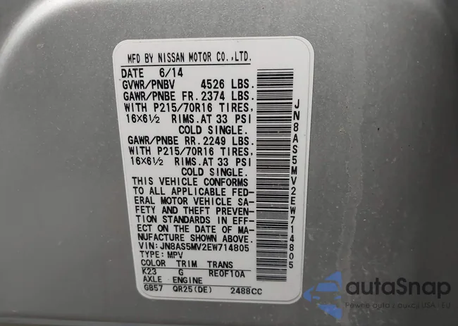 JN8AS5MV2EW714805: 44112001