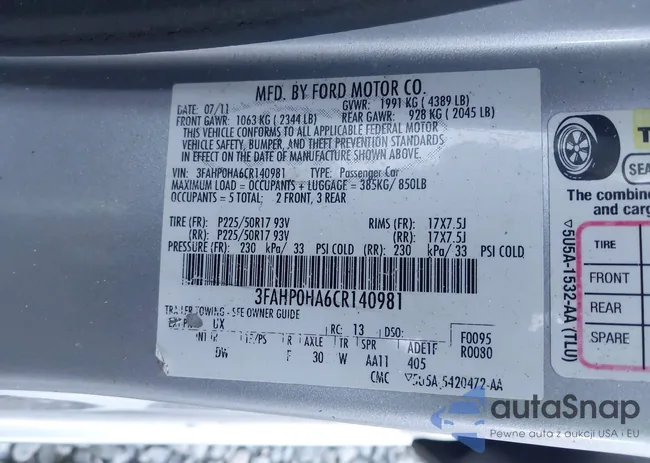 3FAHP0HA6CR140981: 44112006