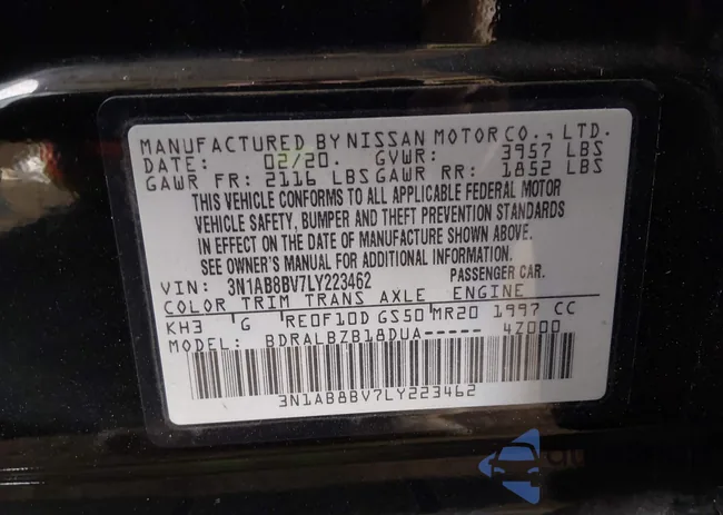 3N1AB8BV7LY223462: 44112008