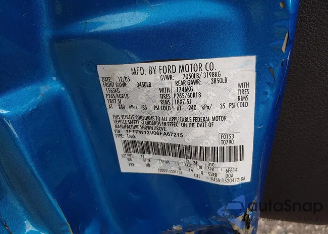 1FTPW12V06FA67215: 44112020