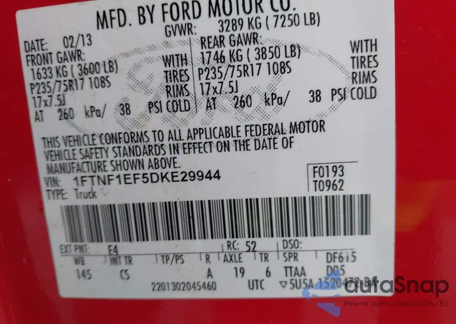 1FTNF1EF5DKE29944: 44111158