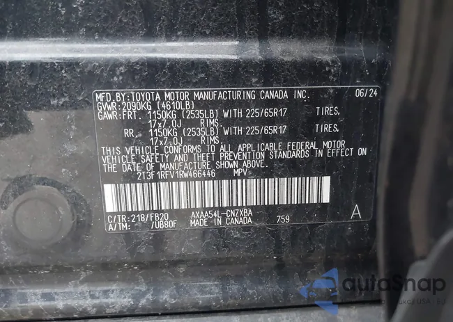 2T3F1RFV1RW466446: 44111160