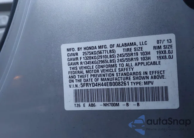 5FRYD4H44EB008261: 44111188