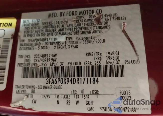 3FA6P0K94DR171184: 44111378