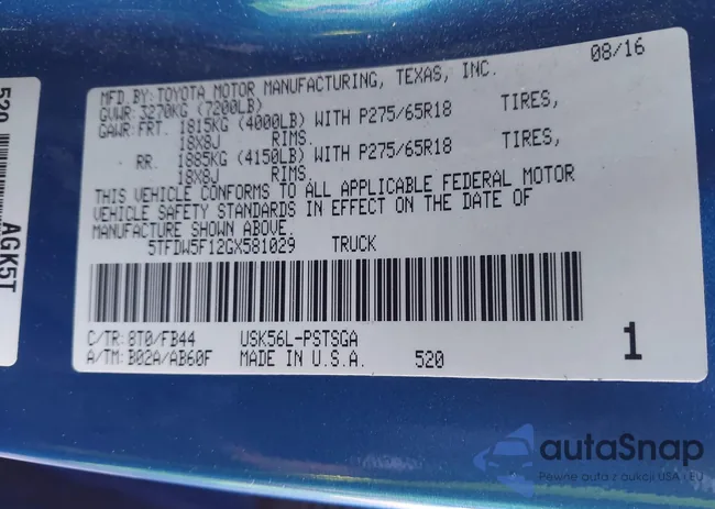 5TFDW5F12GX581029: 44111429