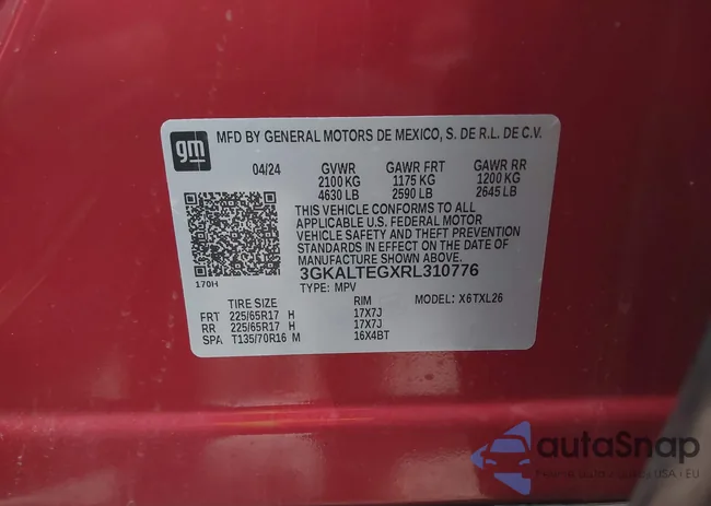 3GKALTEGXRL310776: 44112578