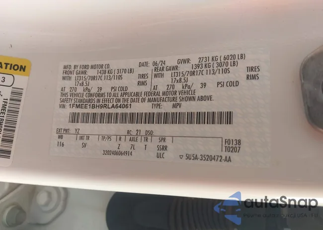 1FMEE1BH9RLA64061: 44112660