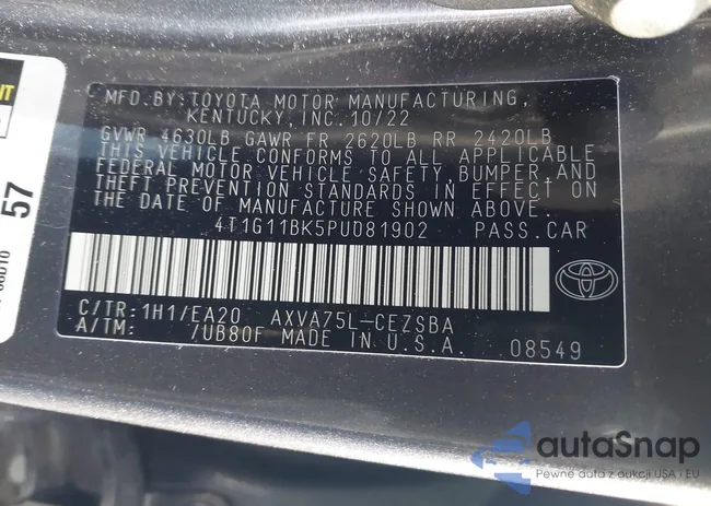 4T1G11BK5PU081902: 44112726