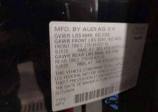 WA1DGAFE6CD006303: 44112729