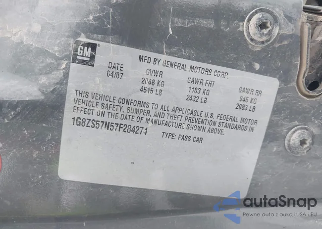 1G8ZS57N57F284274: 44112733