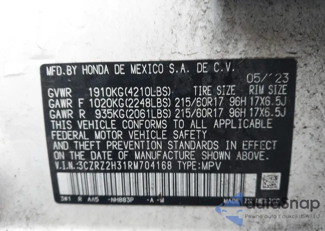 3CZRZ2H31RM704168: 44112767