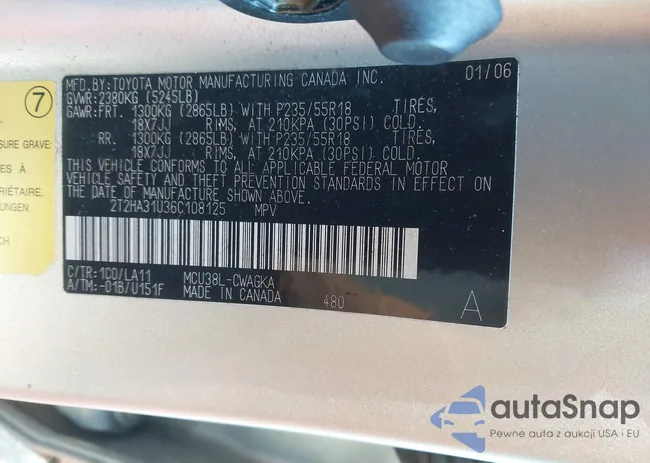 2T2HA31U36C108125: 44112896