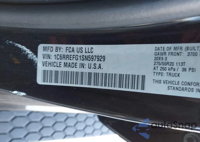 1C6RREFG1SN597929: 44112981