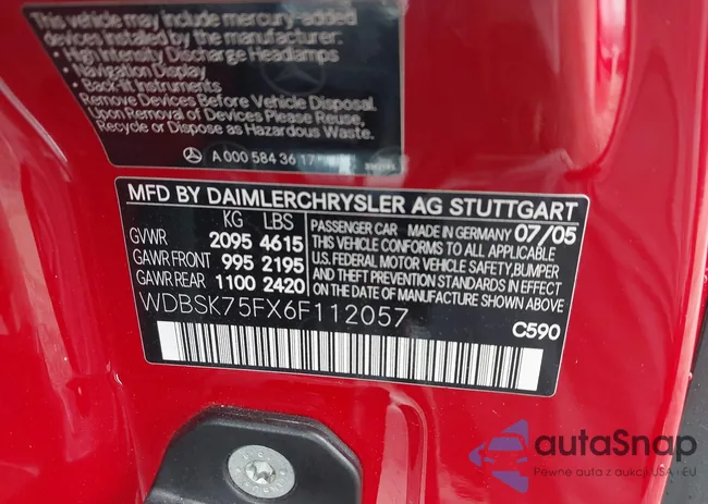 WDBSK75FX6F112057: 44113014