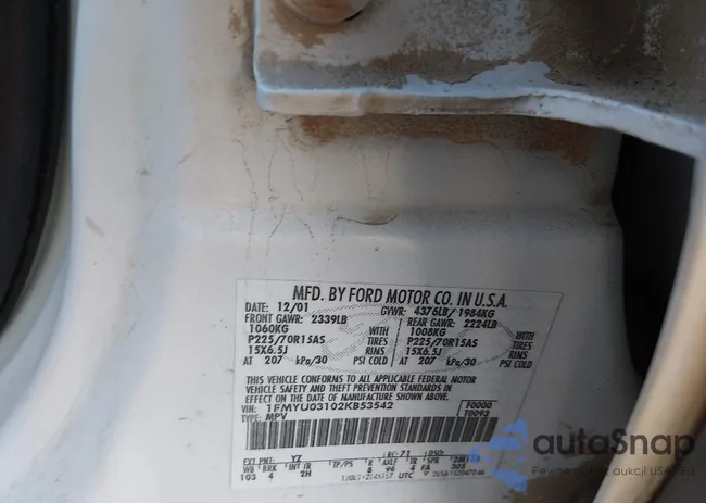 1FMYU03102KB53542: 44113081