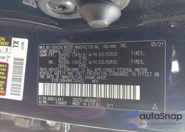 5TDFZRBH9MS126402: 44113086