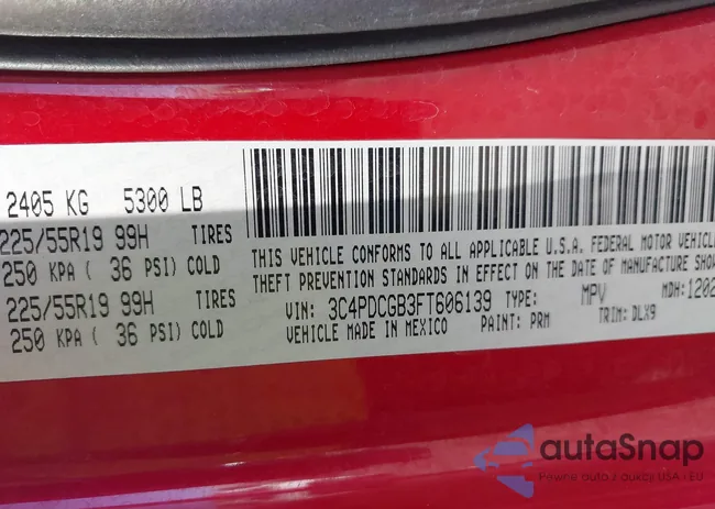 3C4PDCGB3FT606139: 44113098