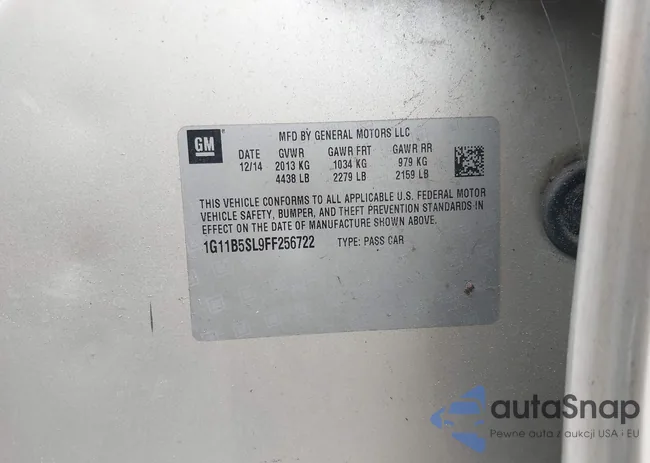 1G11B5SL9FF256722: 44112130