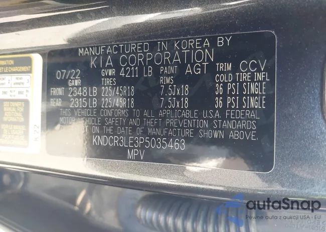 KNDCR3LE3P5035463: 44112253