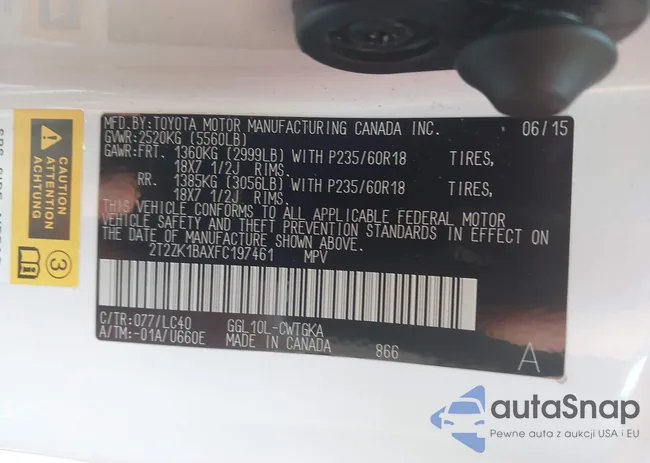 2T2ZK1BAXFC197461: 44112482