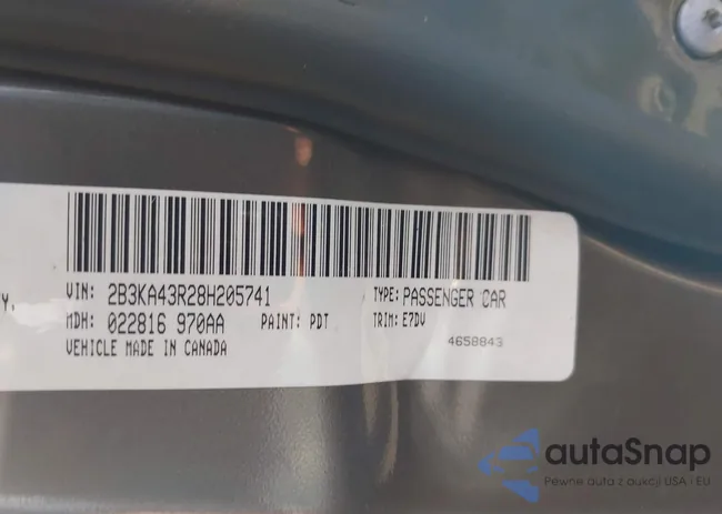 2B3KA43R28H205741: 44113510