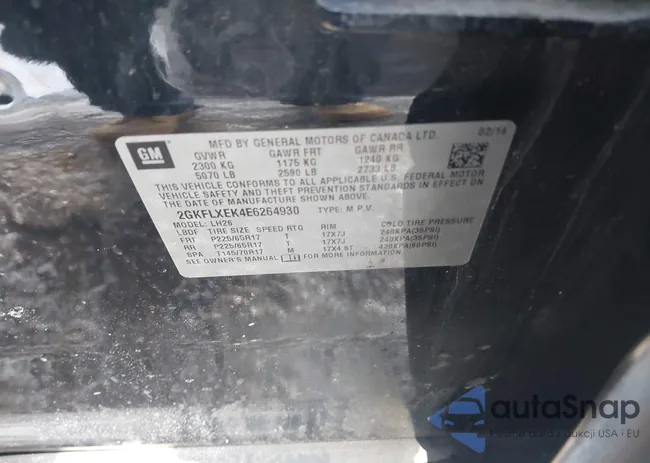 2GKFLXEK4E6264930: 44113569