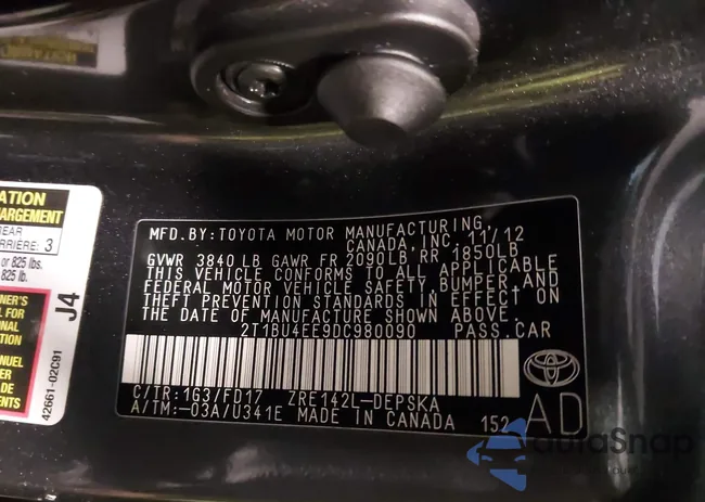 2T1BU4EE9DC980090: 44113574