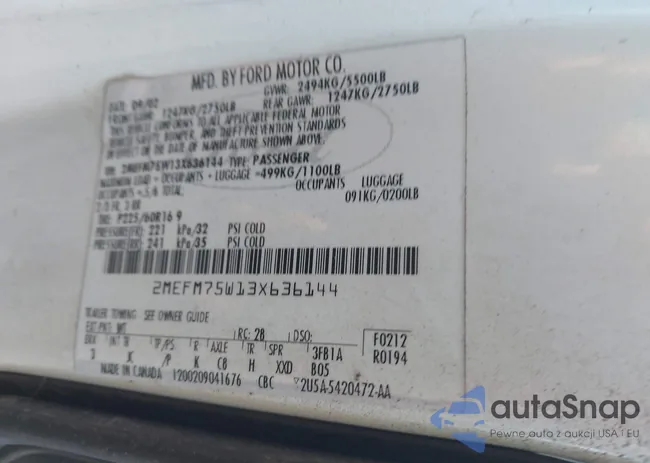 2MEFM75W13X636144: 44113608