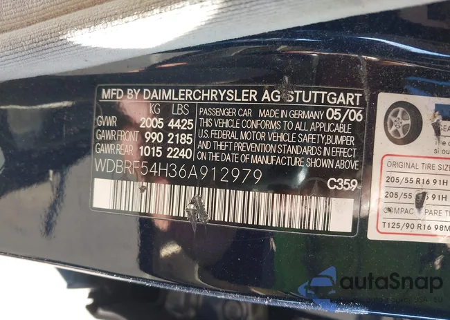 WDBRF54H36A912979: 44113684