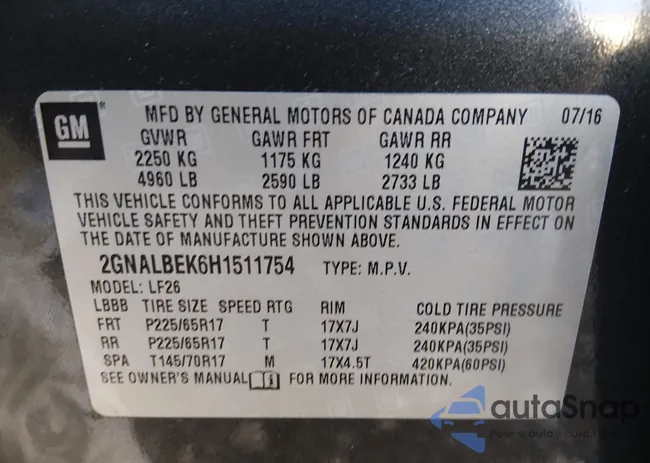 2GNALBEK6H1511754: 44113689