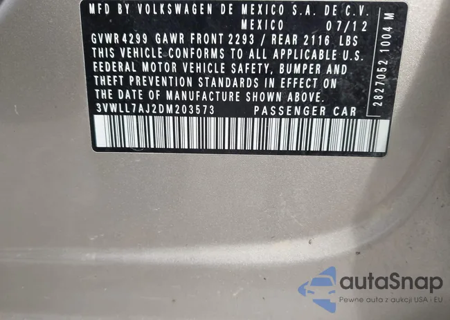 3VWLL7AJ2DM203573: 44113732