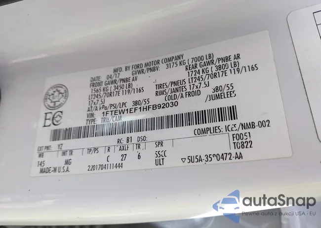 1FTEW1EF1HFB92030: 44113744