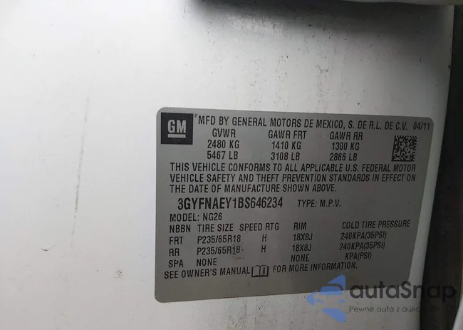 3GYFNAEY1BS646234: 44113817