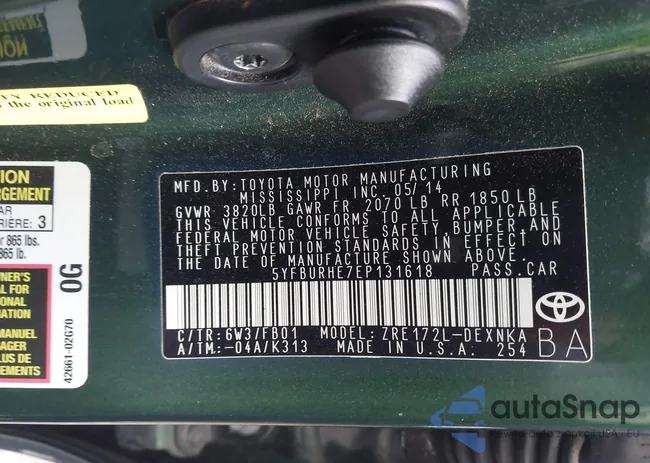 5YFBURHE7EP131618: 44113829