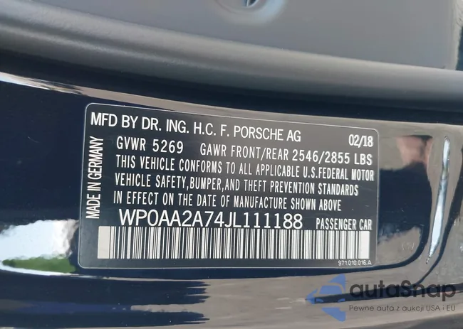 WP0AA2A74JL111188: 44114063