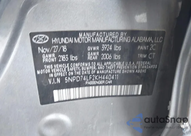 5NPD74LF2KH440411: 44113147