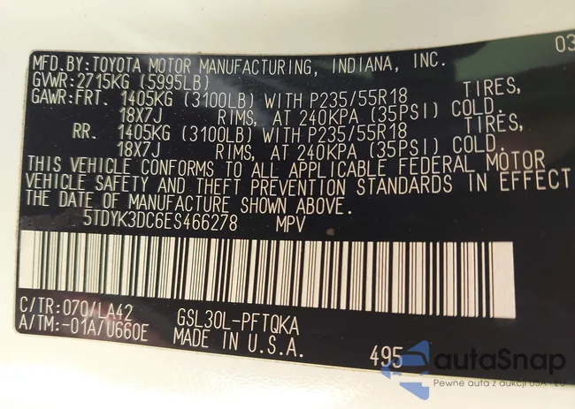 5TDYK3DC6ES466278: 44113224