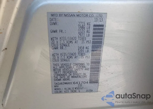 5N1AR2MNXEC641704: 44113239