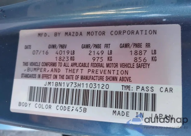 JM1BN1V73H1103120: 44113255