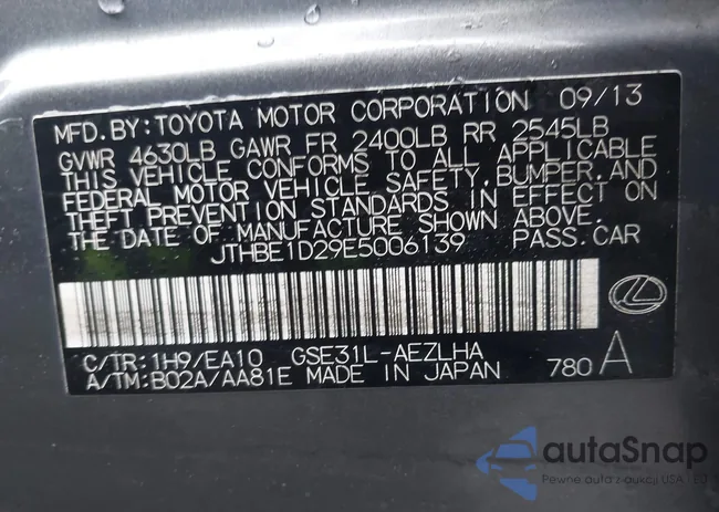 JTHBE1D29E5006139: 44113377